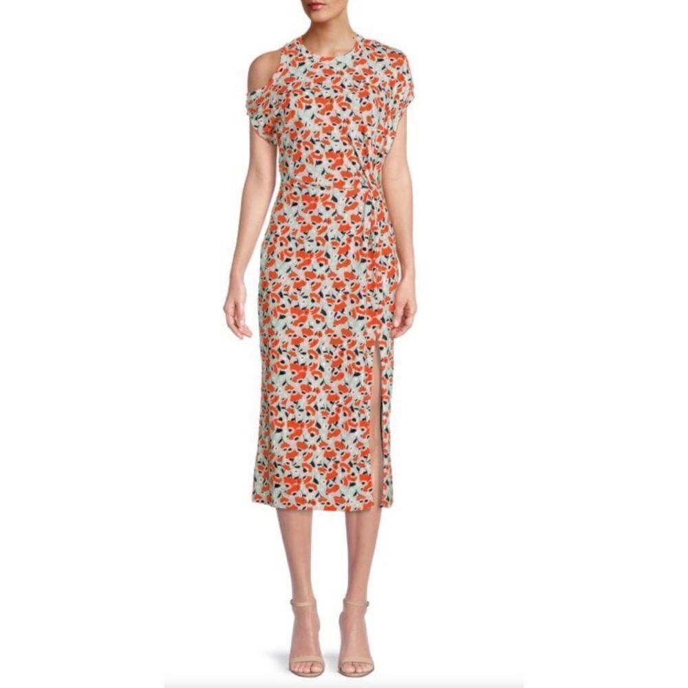 Rare Tanya Taylor Luella Floral Cutout Dress in POPPY FIELD Size S NWOT